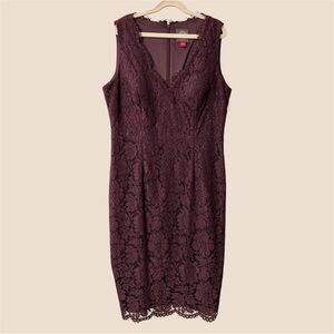 Vince Camuto Elegant Purple Lace Dress